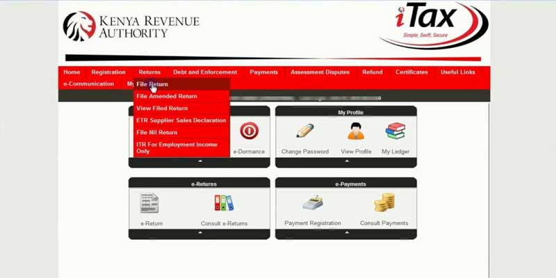 how to file nil returns kra