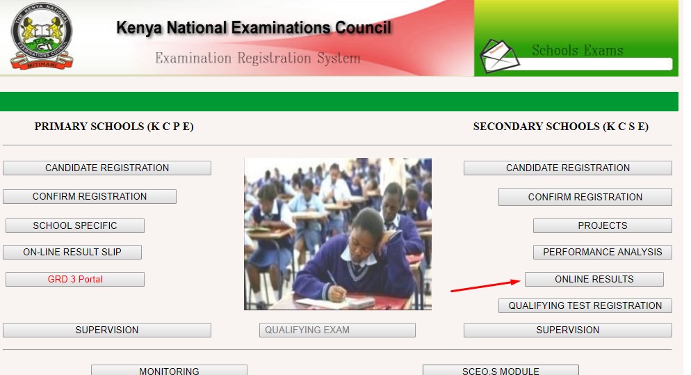 how to check kcse results