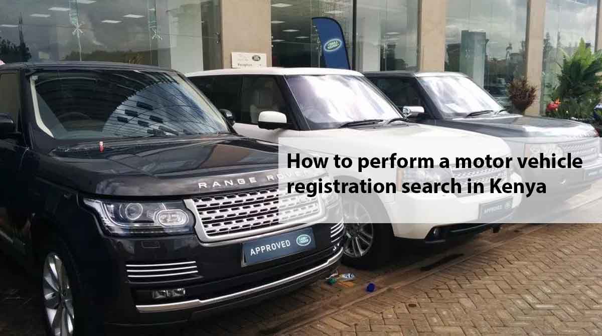 how to perform a motor vehicle registration search in kenya